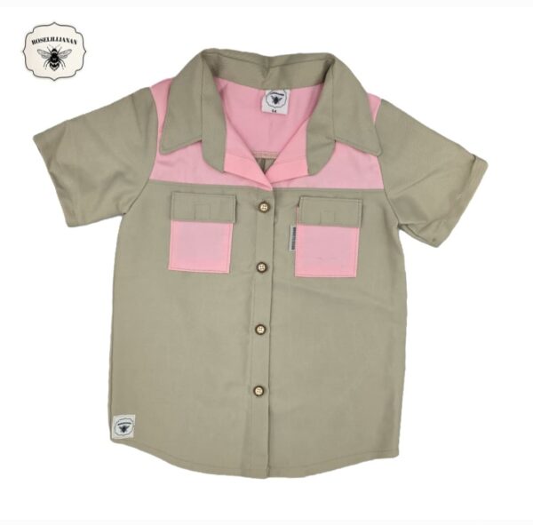 Lekker Speel Broek Pakkie Khaki & Pienk - Image 4
