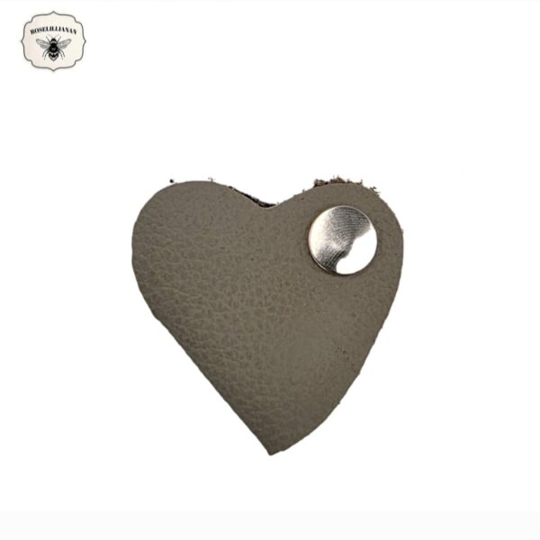 Heart Keyholder Clip Light Grey