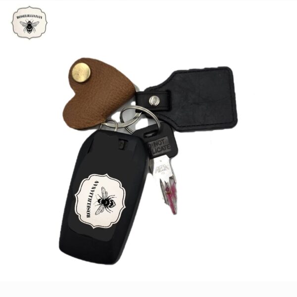 Heart Keyholder Clip Tan