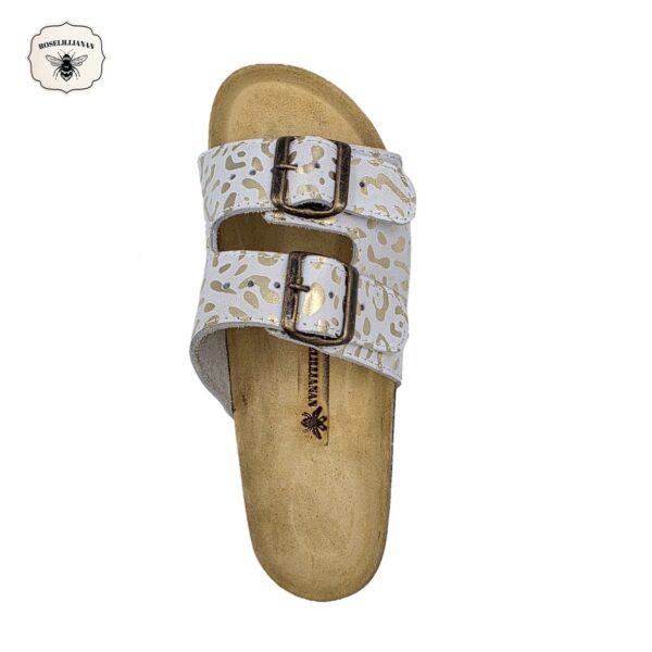 Double Buckle Genuine Leather Sandals