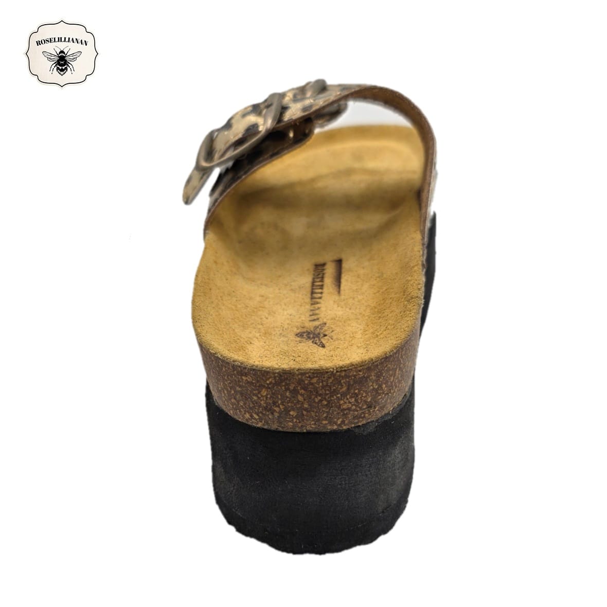 Platform- Classic Genuine Leather Dual-Strap Buckle Platform - Image 8