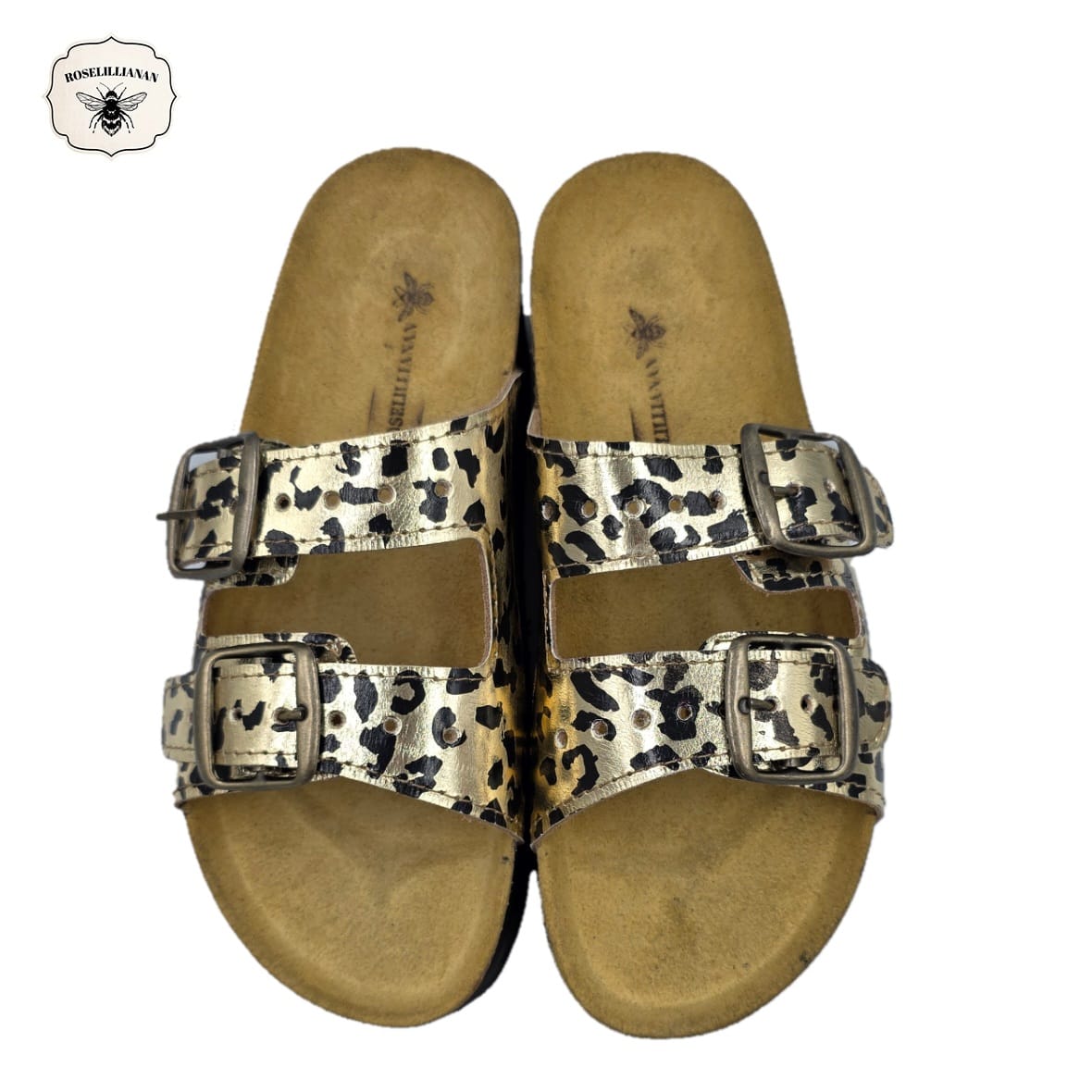 Platform- Classic Genuine Leather Dual-Strap Buckle Platform - Image 10