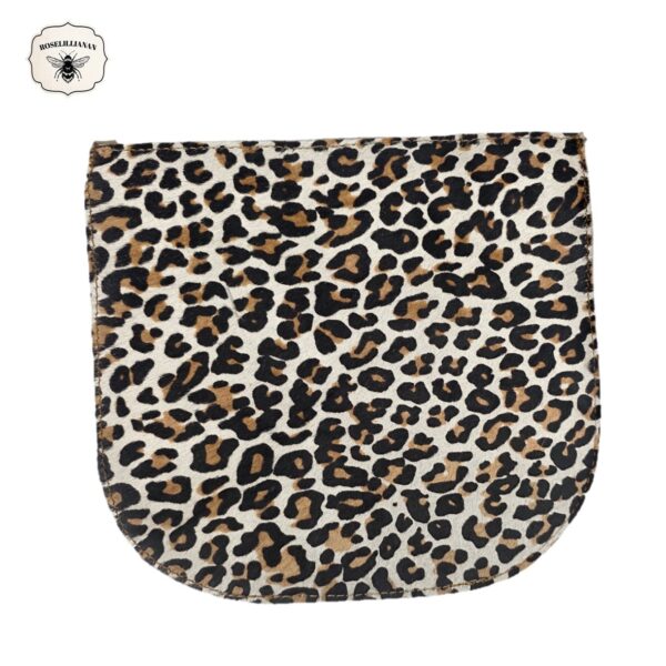 Interchangeble Handbag Flap White Leopard