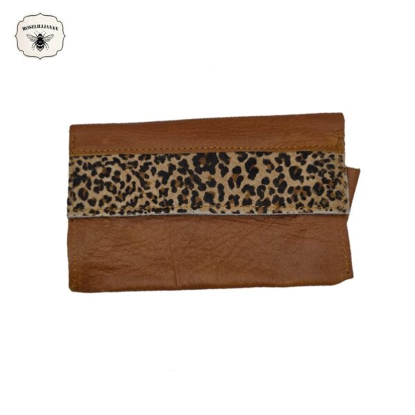 Leather Eyewear Holder- Toffee & leopard